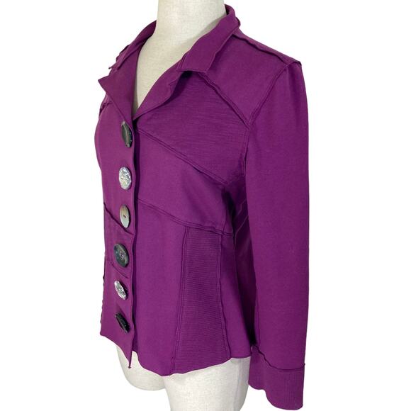 Neon Buddha Merritt Patchwork Jacket, ladies petite small magenta purple - Picture 4 of 11